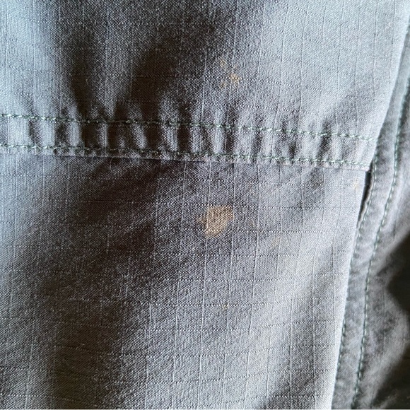 Duluth Trading Co Women's Heirloom Gardening Short Overalls Teal Stretch M - Picture 4 of 4